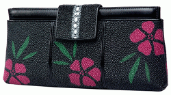 W212 Print With Flower Print Stingray Leather